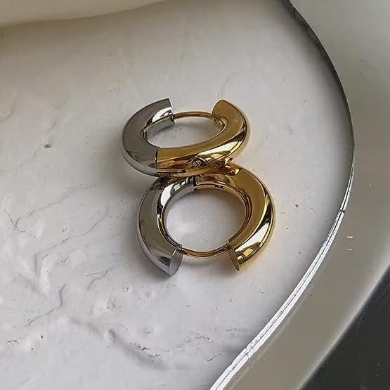 14K Gold-Plated Titanium Hoop Earrings – Lightweight & Tarnish-Free