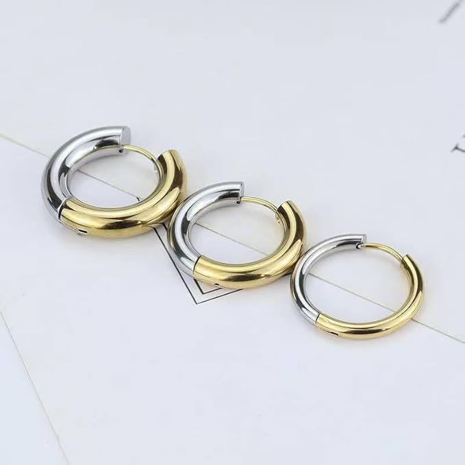 14K Gold-Plated Titanium Hoop Earrings – Lightweight & Tarnish-Free
