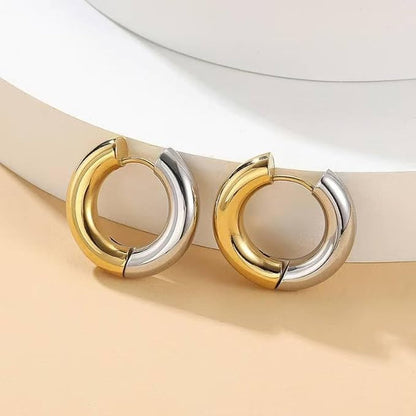 14K Gold-Plated Titanium Hoop Earrings – Lightweight & Tarnish-Free