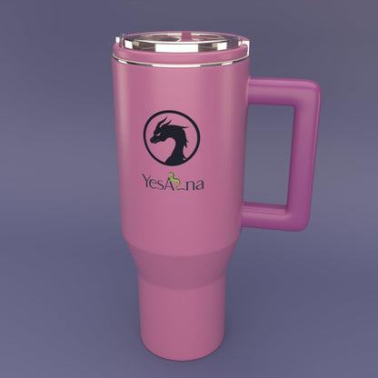 40oz Insulated Tumbler with Straw & Handle – Leak-Proof Stainless Steel