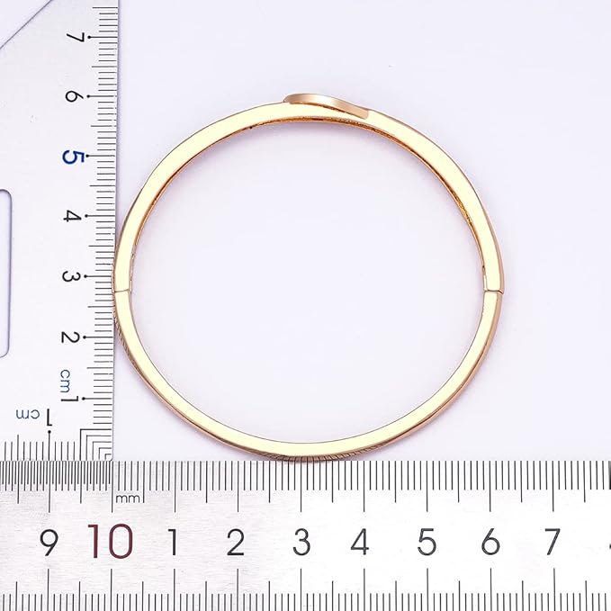 Three-Layered Gold-Plated Crystal Bangle – Elegant Tarnish-Free Bracelet for Women, Perfect Gift Jewelry