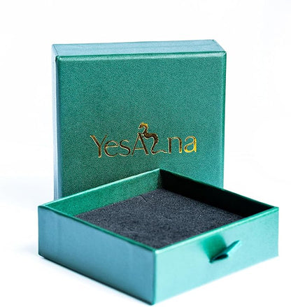 “Elegant rhinestone tennis chain with heart charm – Yesalna gift-ready jewelry”

