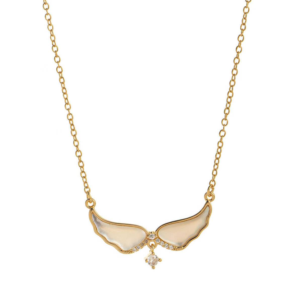 Summer Shell Pendant Necklace – Gold-Plated with Starfish, Heart, or Fairy Wing Charm