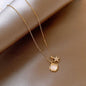 Summer Shell Pendant Necklace – Gold-Plated with Starfish, Heart, or Fairy Wing Charm