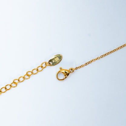 Pink Heart Pendant Necklace – 18K Gold-Plated Tiny Minimalist Layering Jewelry