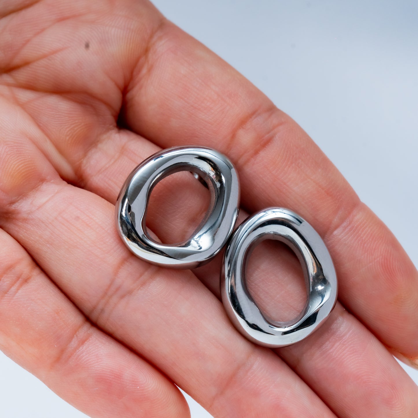 Chunky Irregular Hoop Earrings – Gold or Silver | Tarnish-Free Stainless Steel by Yesalna