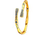 Yesalna Geometric Gold-Plated Bangle Bracelet for Women – Adjustable Open Cuff Design, Tarnish-Resistant Fashion Jewelry
