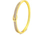 Three-Layered Gold-Plated Crystal Bangle – Elegant Tarnish-Free Bracelet for Women, Perfect Gift Jewelry